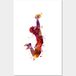 American football in watercolor Posters and Art